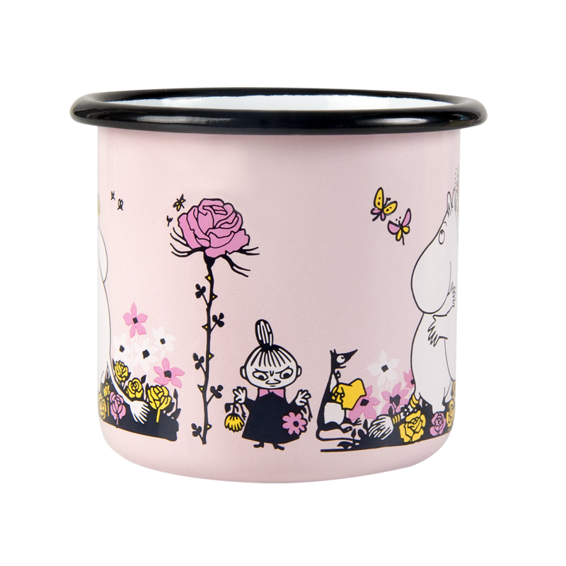 Side of Muurla Moomin Enamel Mug Hug