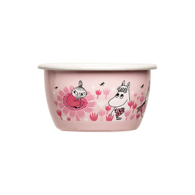 back side of Muurla Moomin Girls Enamel Bowl 10 oz