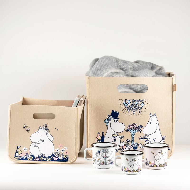 Muurla Moomin Hug grouping of baskets and mugs