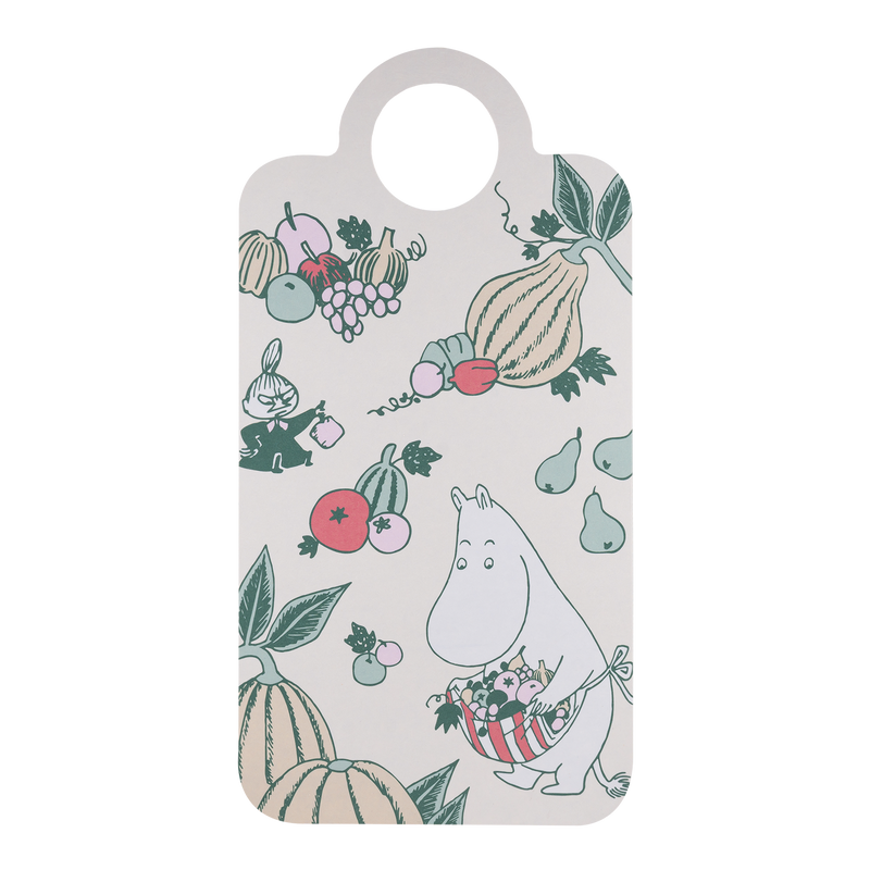 Muurla Front of Moomin Seasonal Deliacies Chop & Serve with Moominmamma picking fruit