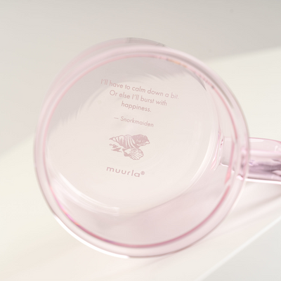 Authenticity stamp on bottom of Muurla Moomin Snorkmaiden Glass Mug