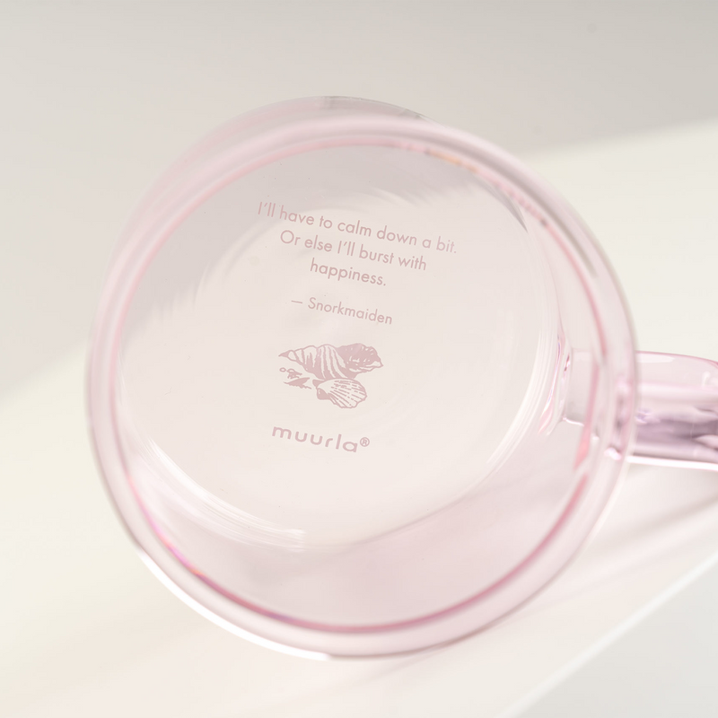 Authenticity stamp on bottom of Muurla Moomin Snorkmaiden Glass Mug
