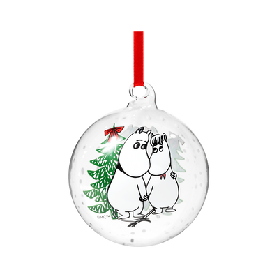 Muurla Moomin & Snorkmaiden Glass Ball Ornament