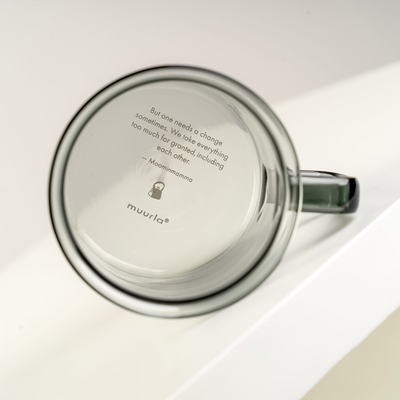 Authenticity stamp on bottom of Muurla Moominmamma Glass Mug
