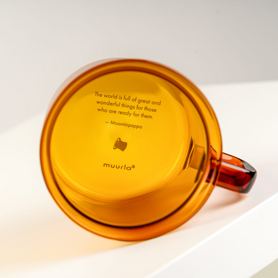 Authenticity stamp on bottom of Muurla Moominpappa Glass Mug