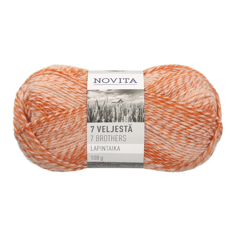 Novita 7 Brothers Lapintaika Wool Yarn, carnelian