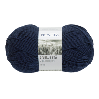 Novita 7 Brothers Wool Yarn, navy