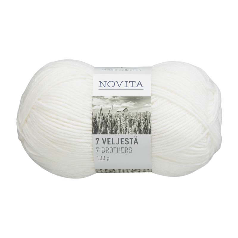 Novita 7 Brothers Wool Yarn, white