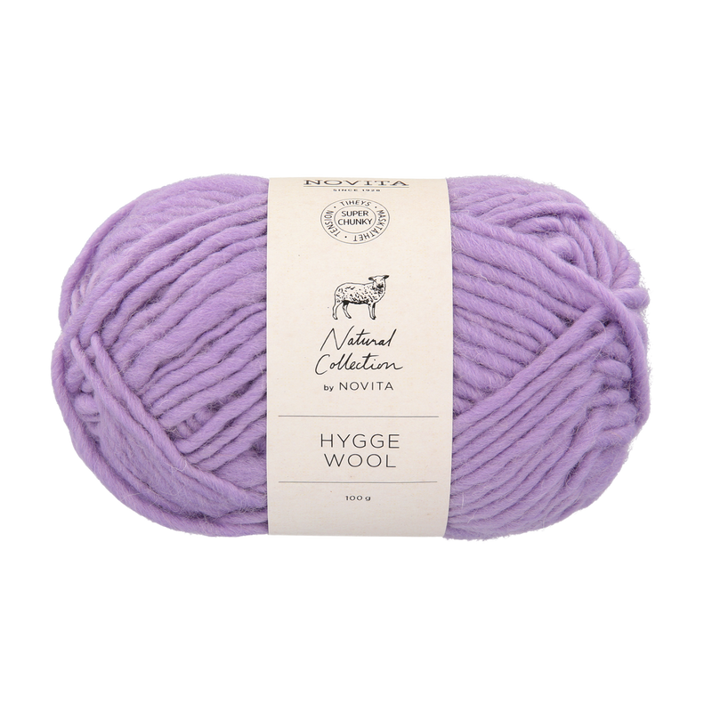Novita Hygge Wool Yarn, blueberry milk