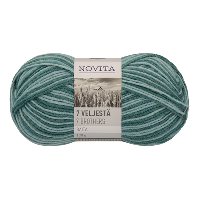 Novita 7 Brothers Raita Wool Yarn, Mediterranean