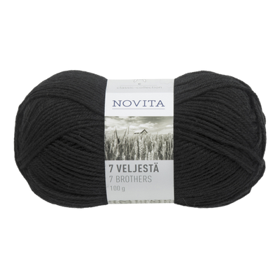 Novita 7 Brothers Wool Yarn, black