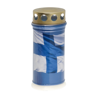 Polar Grave Candle w/ Finnish Flag