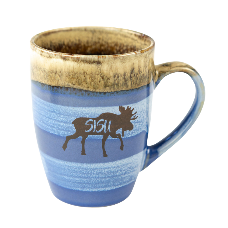 SISU Moose Glazed Coffee Mug