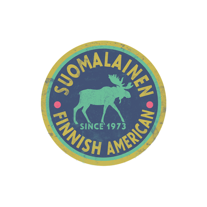 Suomalainen Finnish American Moose Sticker