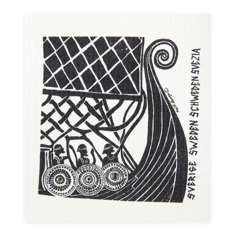 Swedish Dishcloth - Viking Ship