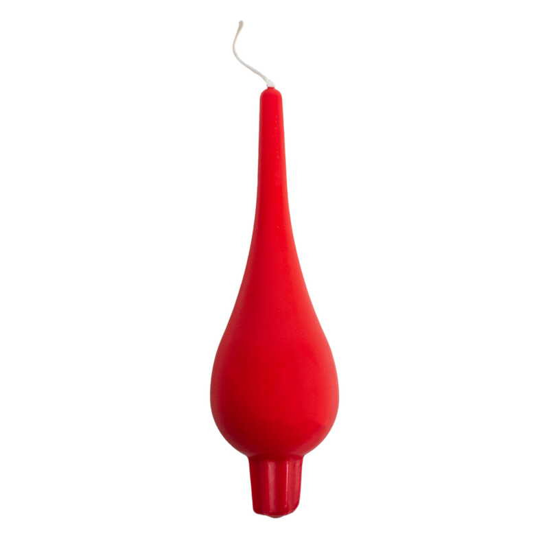 Swedish Large Drop Candle Red