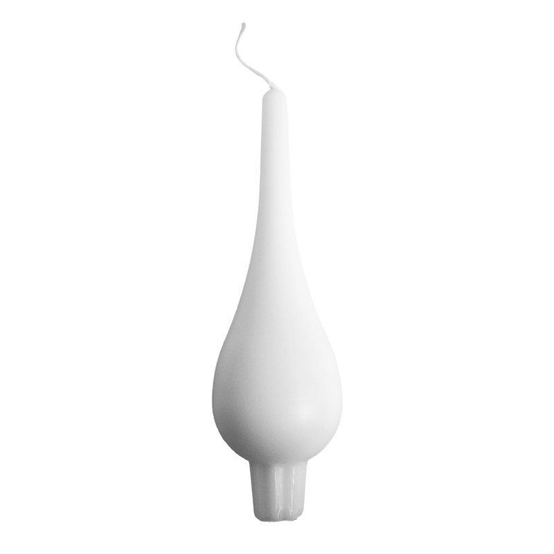 Swedish Large Drop Candle White