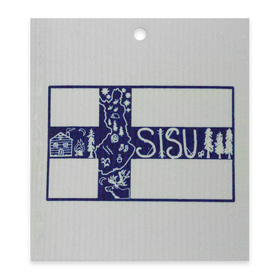 Swedish Dishcloth - SISU Flag