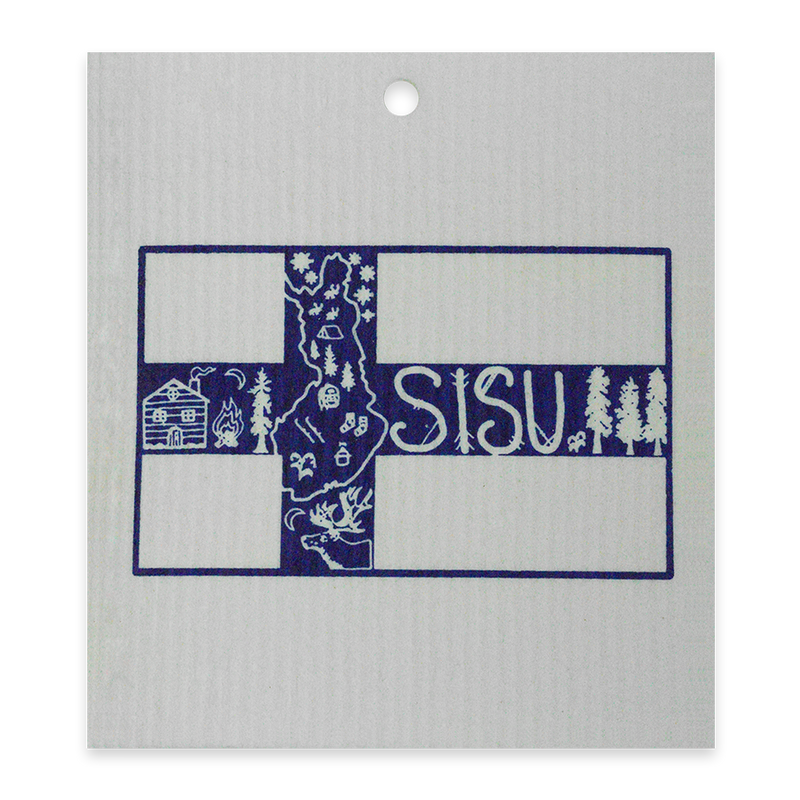 Swedish Dishcloth - SISU Flag