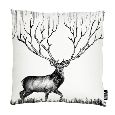 Vallila Infinite Deer Cushion Cover, black