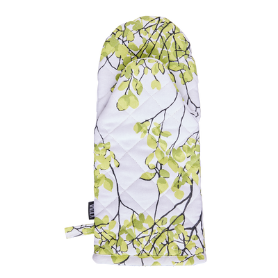 Vallila Lehtisade Oven Mitten, green leaf