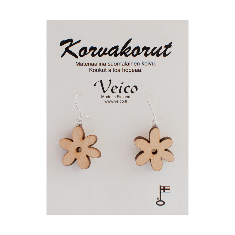 Veico Natural Birch Flower Earrings