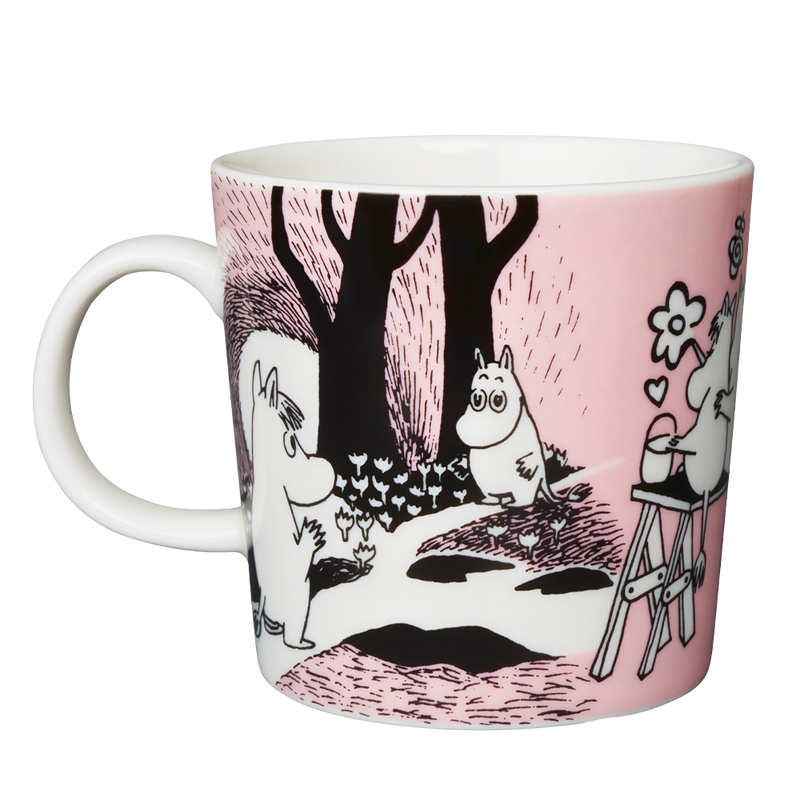 back side of Arabia Moomin Mug - Love