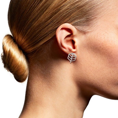 side profile of model wearing Chao & Eero Koivu Earrings