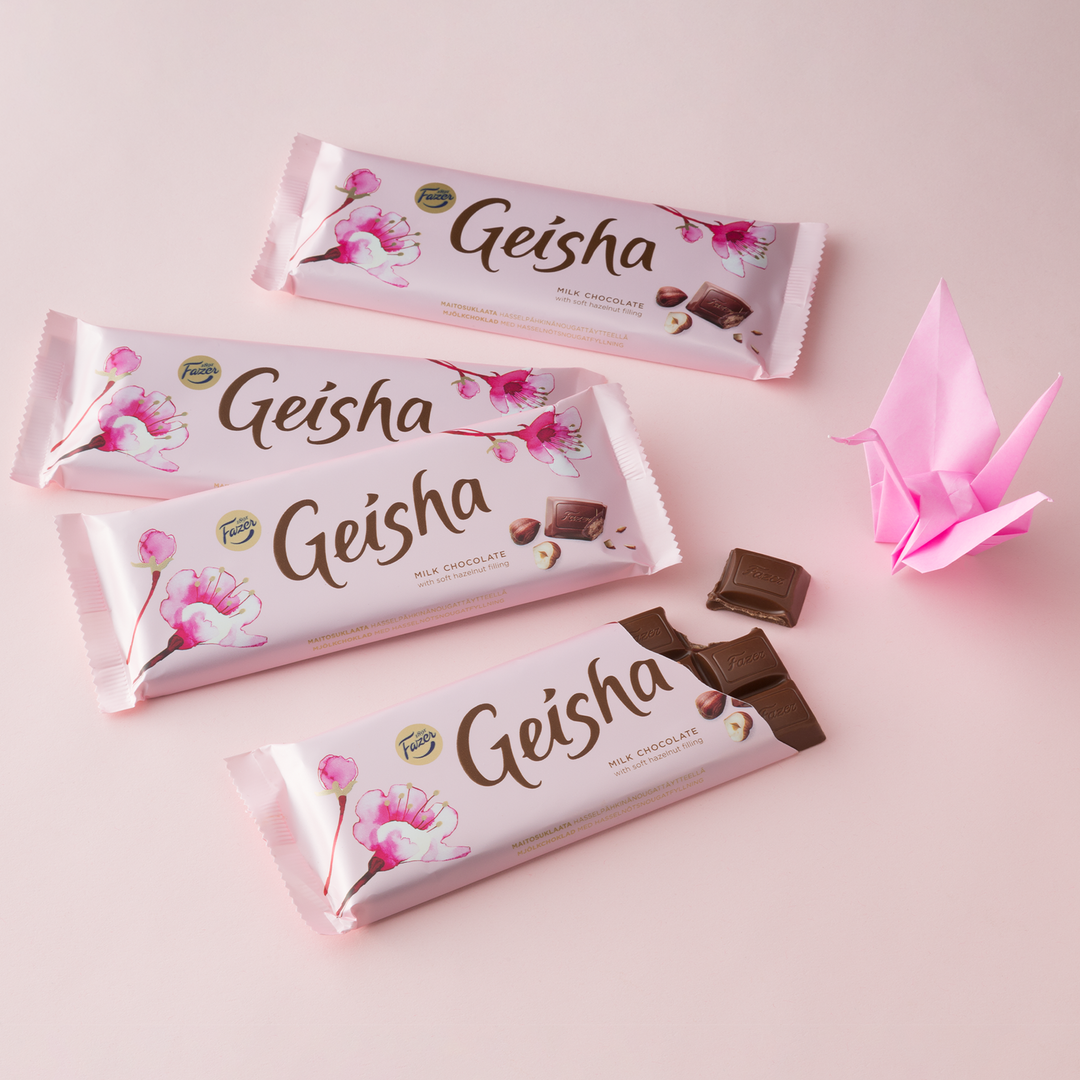 Fazer Geisha Milk Chocolate Soft Hazelnut Filling Bar (121g