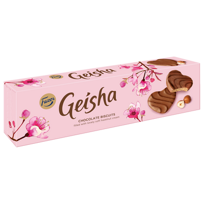 Fazer Geisha Chocolate Biscuits w/ Hazelnut Cream (100g)