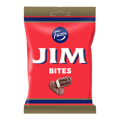 Fazer Jim Filled Dark Chocolate Bites (94g)