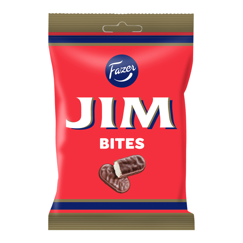 Fazer Jim Filled Dark Chocolate Bites (94g)