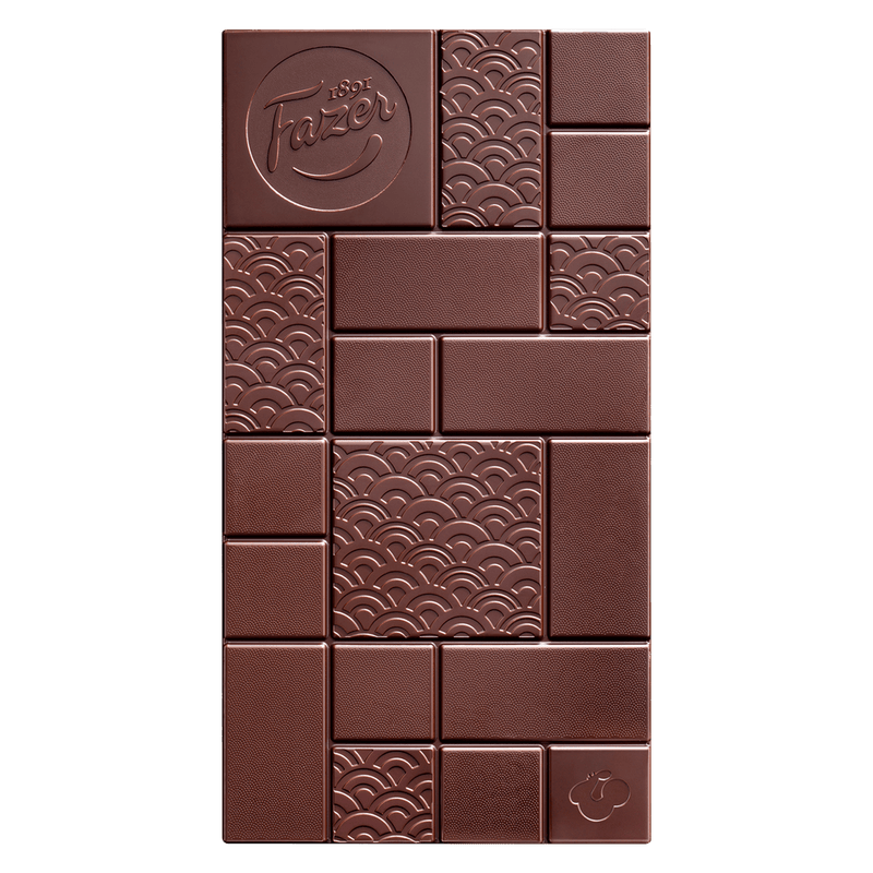 Unwrapped Fazer Pure Dark Crunchy Hazelnut Chocolate Bar