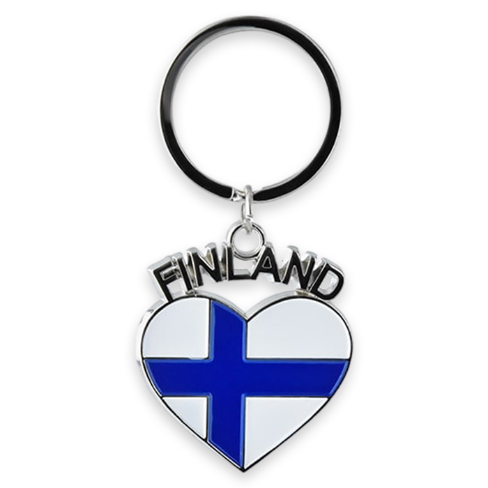 Finland Heart Keychain