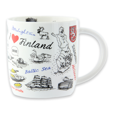 Finland Symbols Mug