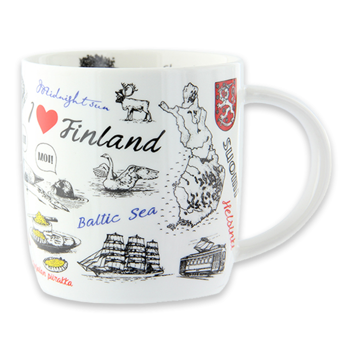 Finland Symbols Mug