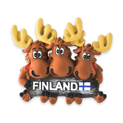Finland Three Moose Magnet