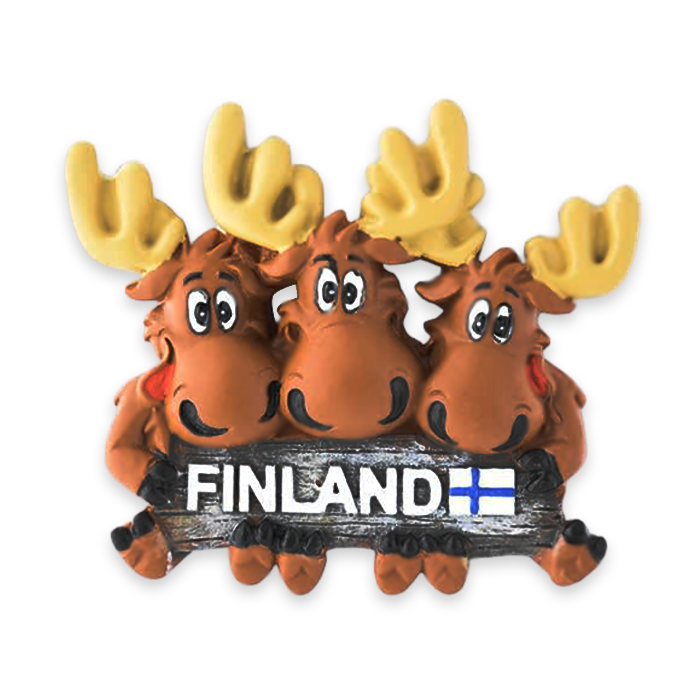 Finland Three Moose Magnet