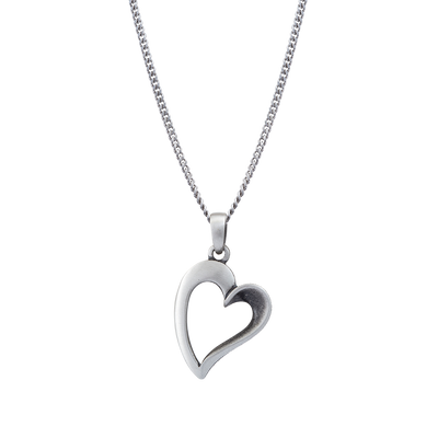 FinnFeelings Heart Silver Necklace