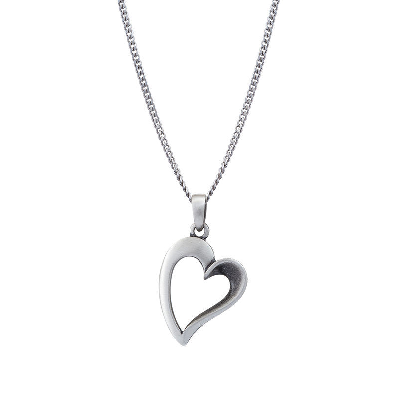 FinnFeelings Heart Silver Necklace