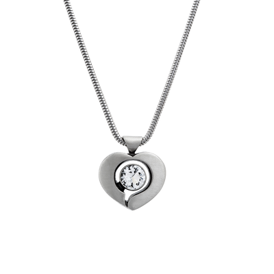 Finnfeelings Rock Crystal Heart Necklace