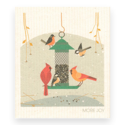 Swedish Dishcloth - Birds Feeding