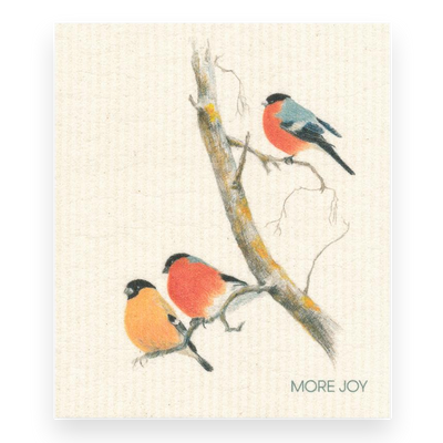 Swedish Dishcloth - Bullfinches