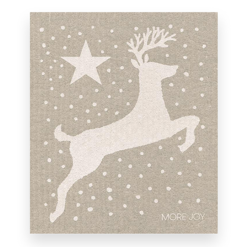 Swedish Dishcloth - Reindeer & Snowflakes