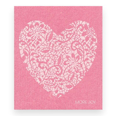 Swedish Dishcloth - Pink Heart