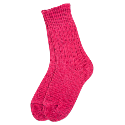 Helsinki Woolen Socks, Raspberry Red