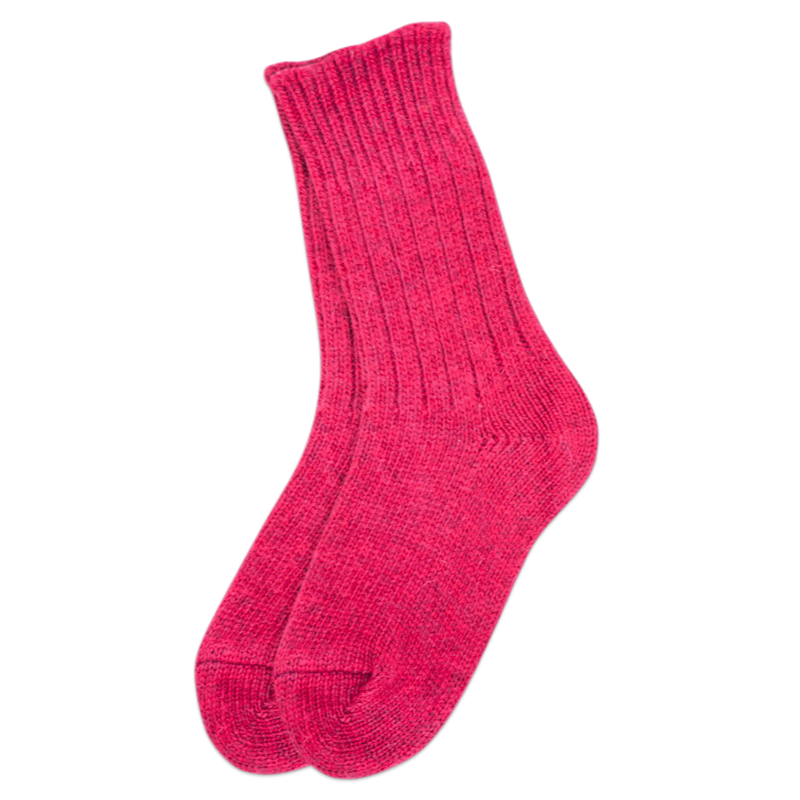 Helsinki Woolen Socks, Raspberry Red