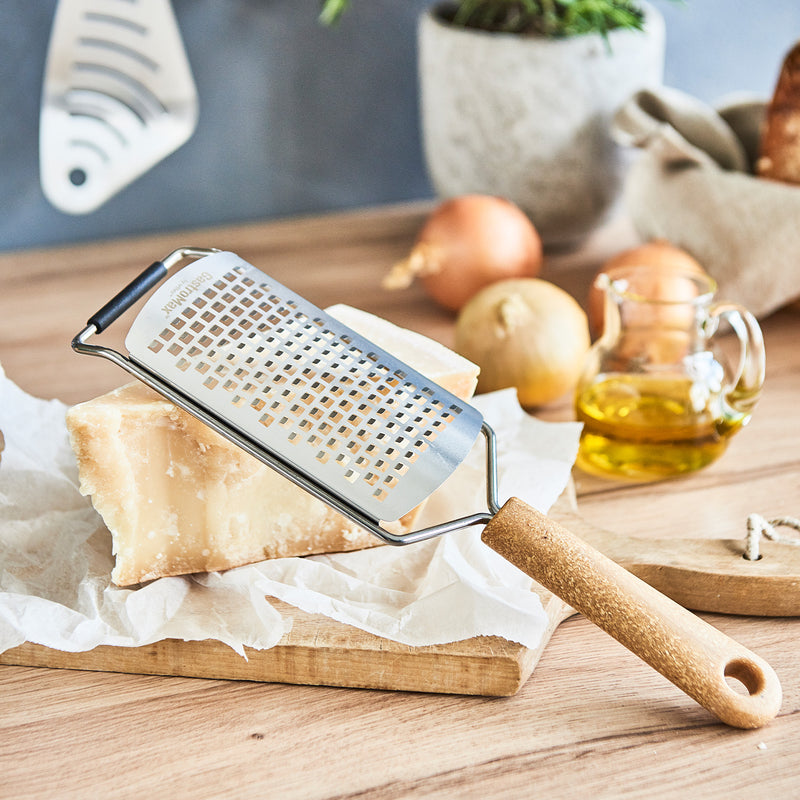 Bio-Based Paddle Grater with block of cheese