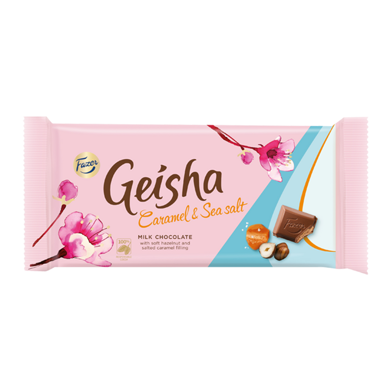 Fazer Geisha Caramel & Sea Salt Chocolate Bar