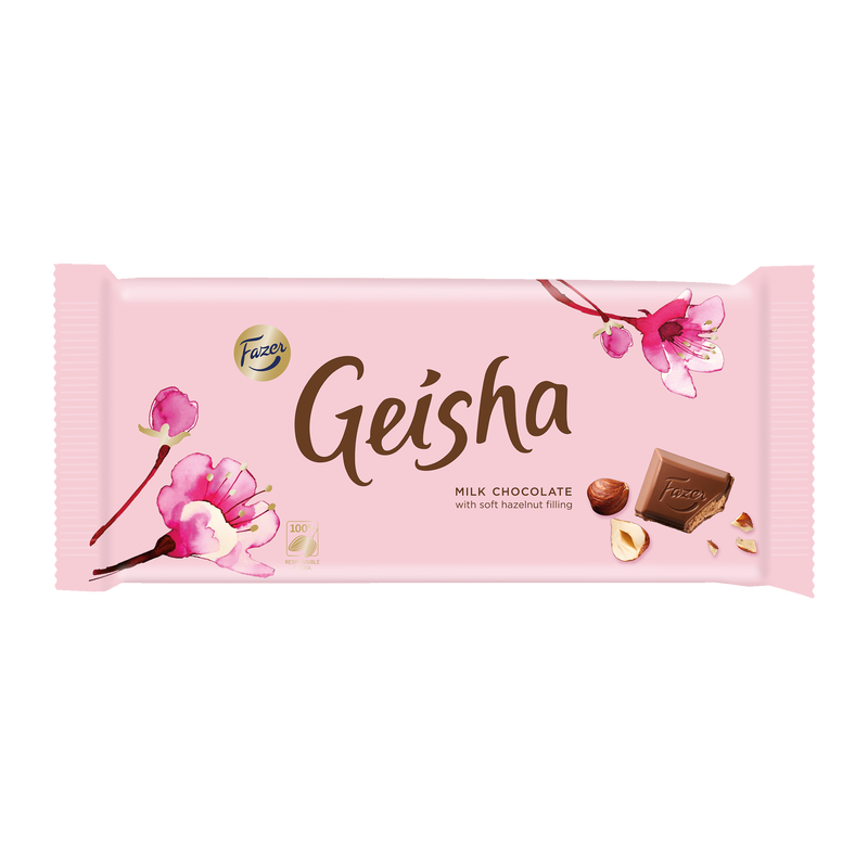 Fazer Geisha Milk Chocolate Soft Hazelnut Filling Bar (121g)